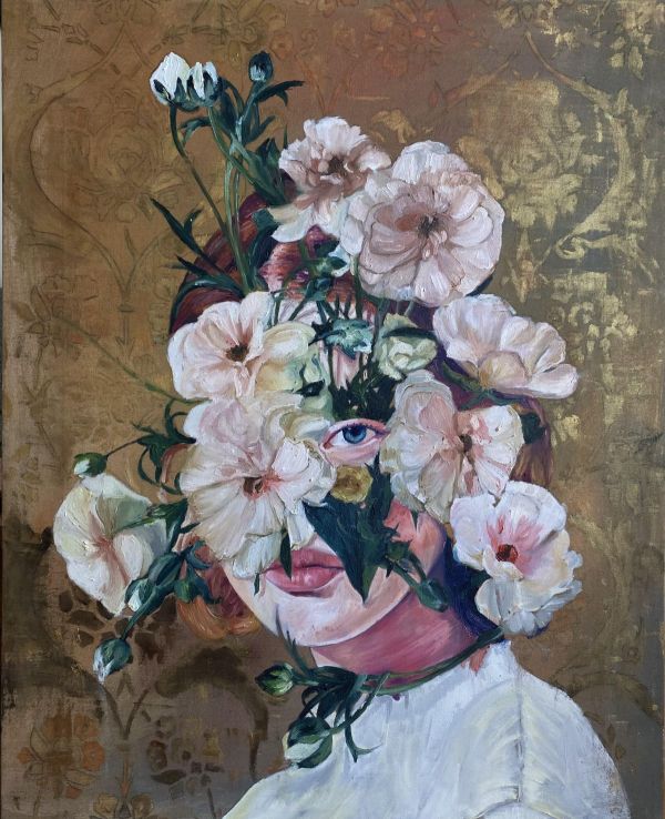 Behind Your Eyes, 2023, Oil on canvas, 80 x 100 cm.