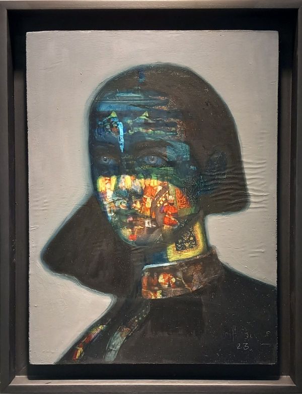 Rebirth III, 2023, Mixed media on duralite, 40 x 30 cm.