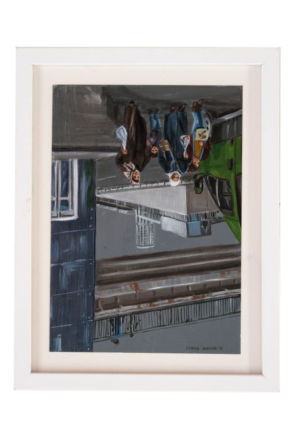 Untitled, 2018, Oil on paper, 22 x 29 cm.