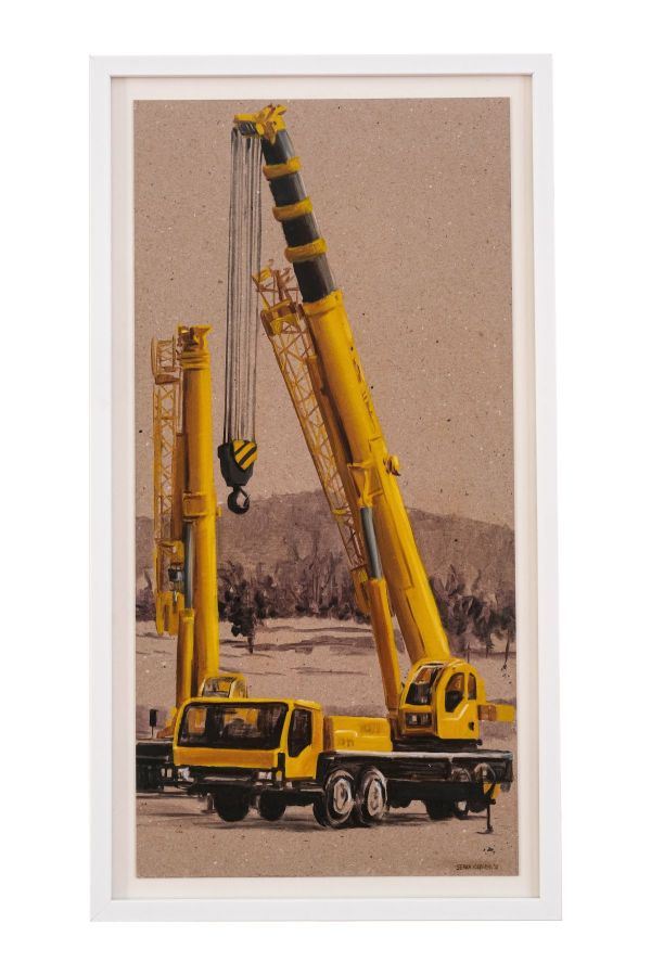 Untitled, 2018, Oil on paper, 63 x 33 cm.