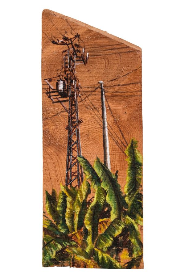 Untitled, 2021, Oil on wood, 27 x 11 cm.