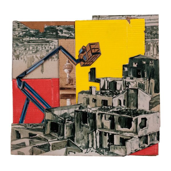 Untitled55, 2023, Oil on cardboard, 48 x 49,5 cm.