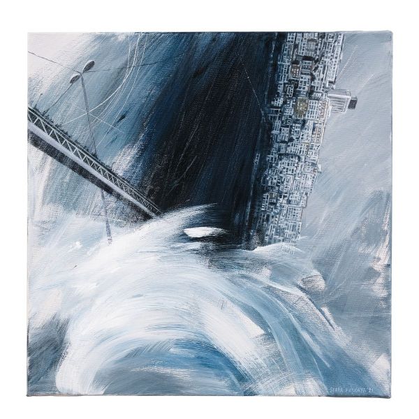 Tide, 2021, Acrylic on canvas, 35 x 35 cm.