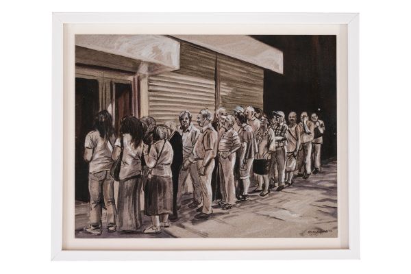 Untitled, 2018, Oil on paper, 34 x 42 cm.