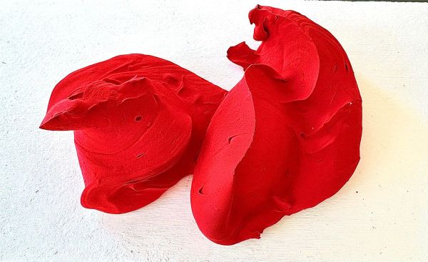 Experimental Sketch 15, 2025, Free-form shaping, 1180°C, ceramic, 16 x 19 x 7