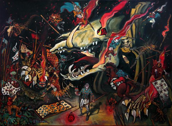 Polemos, 2021, Oil on canvas, 90 x 120 cm