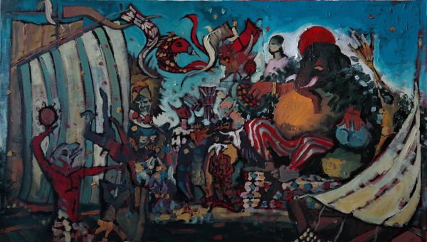 Mini Remover of Obstacles II, 2022, Oil on canvas, 40 x 70 cm