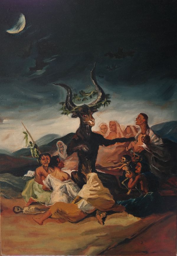 Witches’ Sabbath Copy, 2019, Oil on canvas, 50 x 35 cm