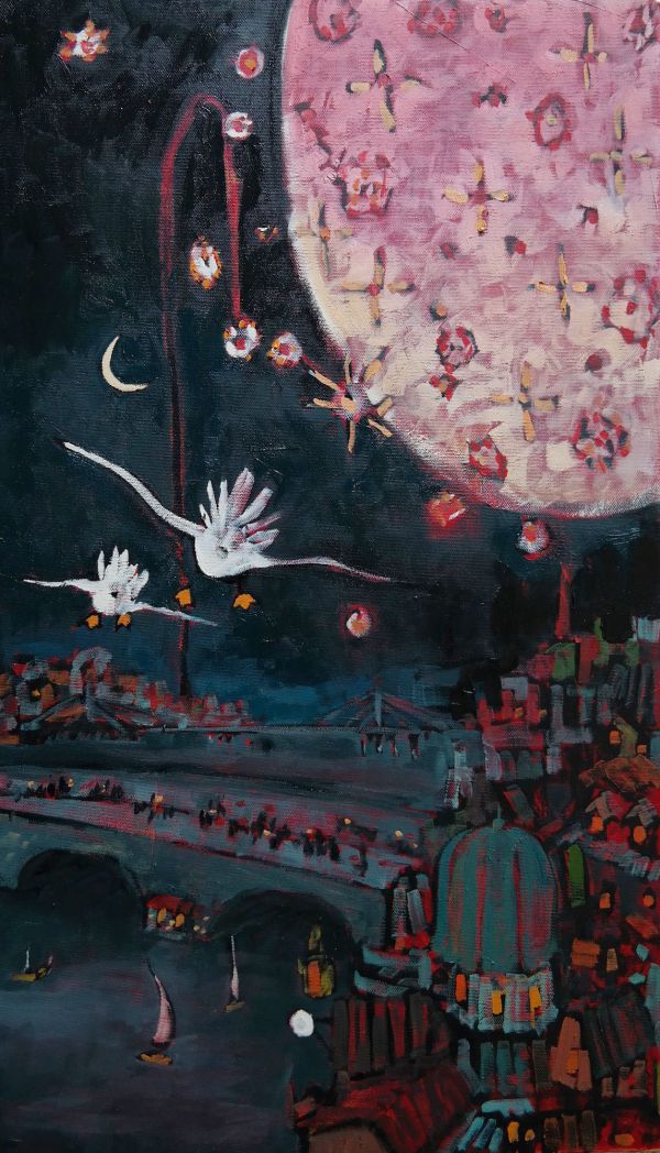 Karaköy, 2022, Oil on canvas, 70 x 40 cm