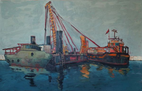 Cep Herkülü, 2021, Oil on canvas, 45 x 70 cm