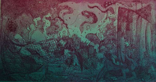 Before Ganapati, 2021, Engraving, 28.5 x 37.5 cm