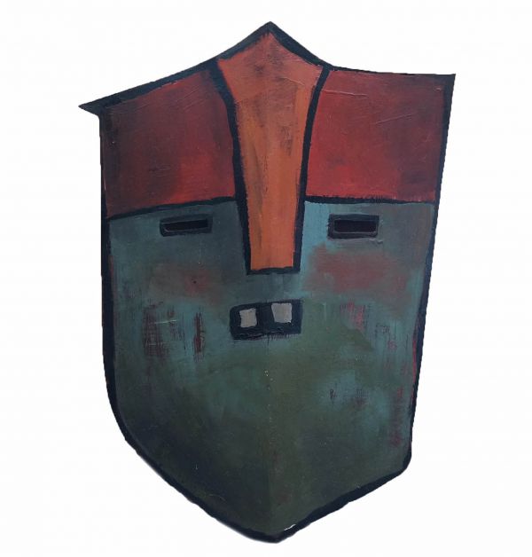 Mr. Green, 2021, Oil on paper, 20 x 25 cm