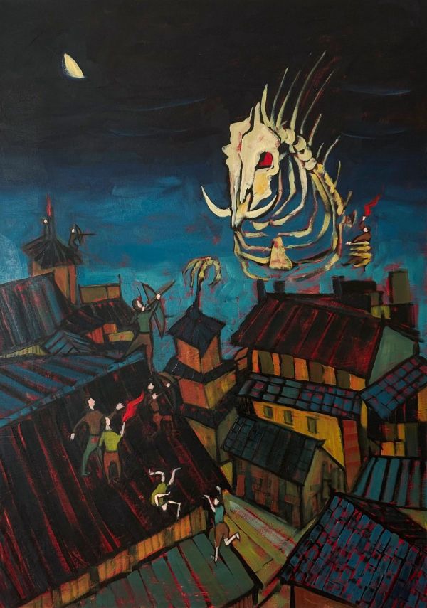 Gojira, 2025, Oil on canvas, 92x65 cm