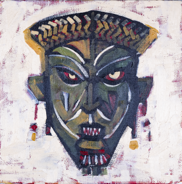 Mask, 2024, Oil on canvas, 20x20 cm