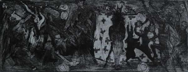 Before the Hunt, 2022, Engraving, 24.8 x 35 cm