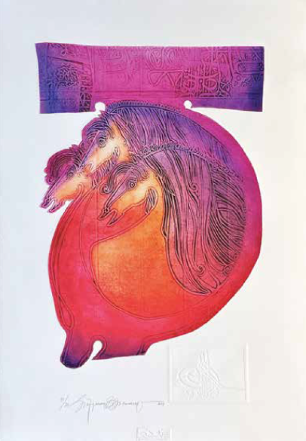 Untitled, 2019, Engraving, 73 x 53 cm.