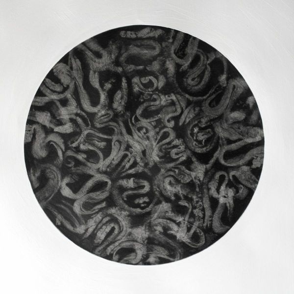 Difference and Repetition 1, 2025, Mixed technique on paper, 58 x 58 cm.