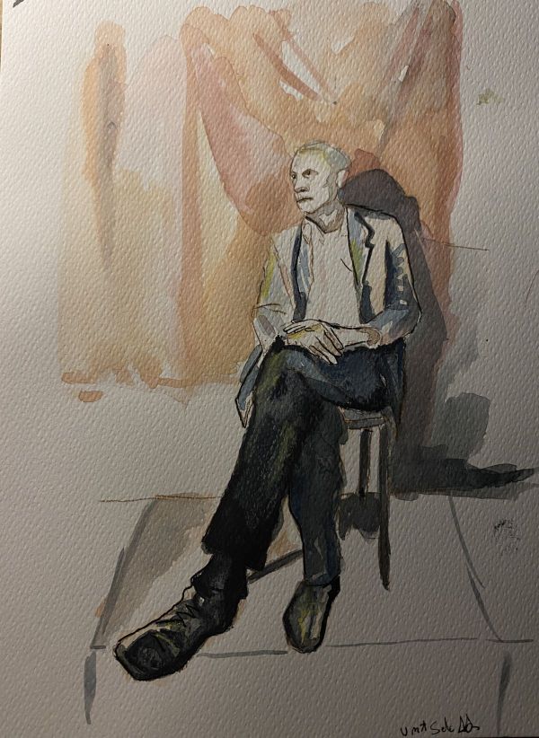 Untitled, 2024, Watercolor on paper, 30 x 15 cm.