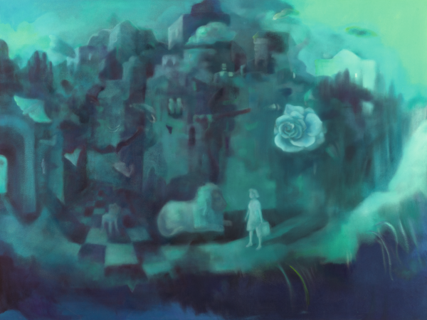 L’Arrivée (Arrival), 2025, Oil on canvas, 98 x 130 cm.