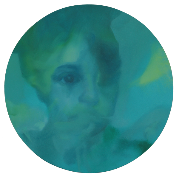 Untitled, 2025, Oil on canvas, Ø 39,5 cm.