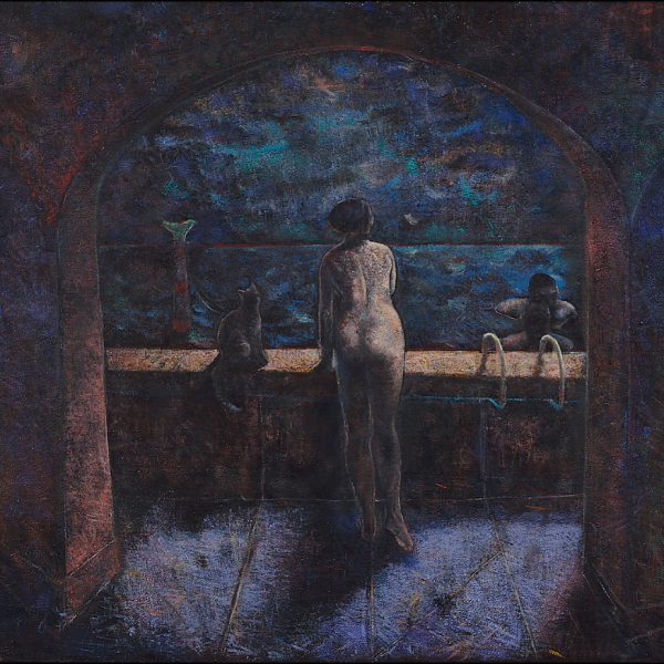 Lovers, 1996, Oil on canvas, 80 x 90 cm.