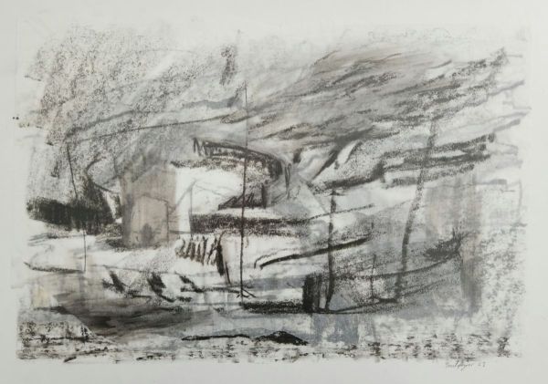 Garden Sketches I, 2023, Mixed media on paper, 29,7 x 42 cm.