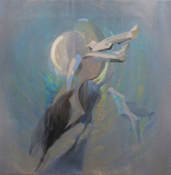 Lost Form II, 2023, Oil on canvas, 40 x 40 cm.