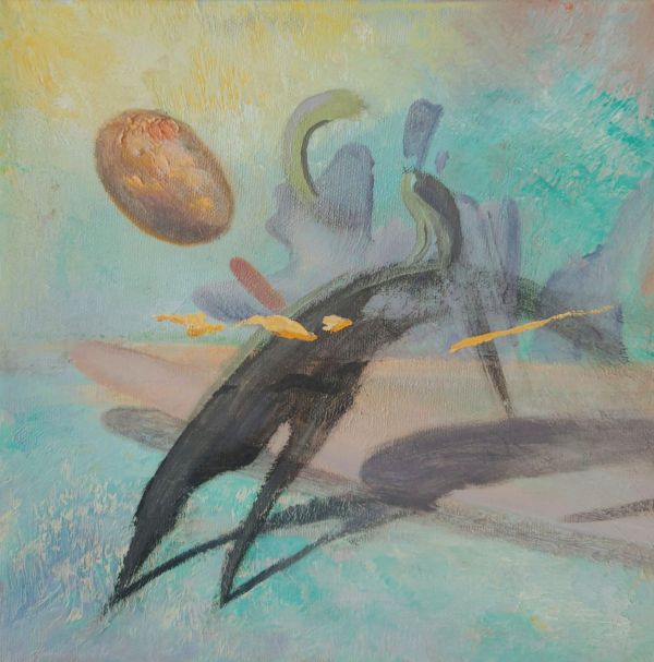 Reformation I, 2023, Oil on canvas, 25 x 25 cm.