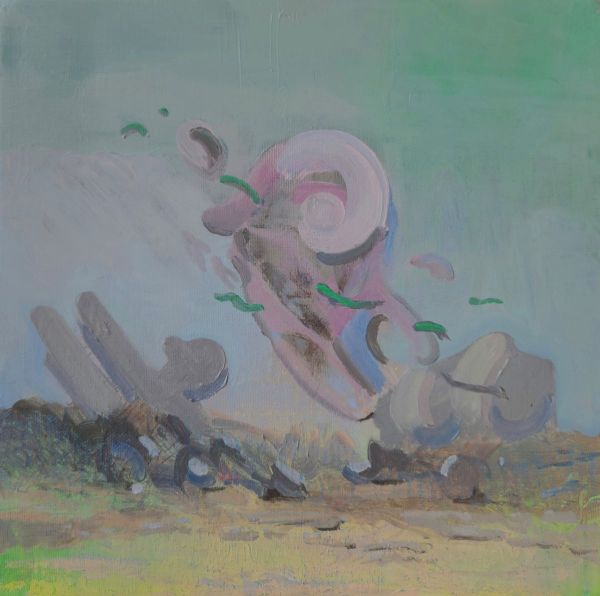 Reformation III, 2023, Oil on canvas, 25 x 25 cm.